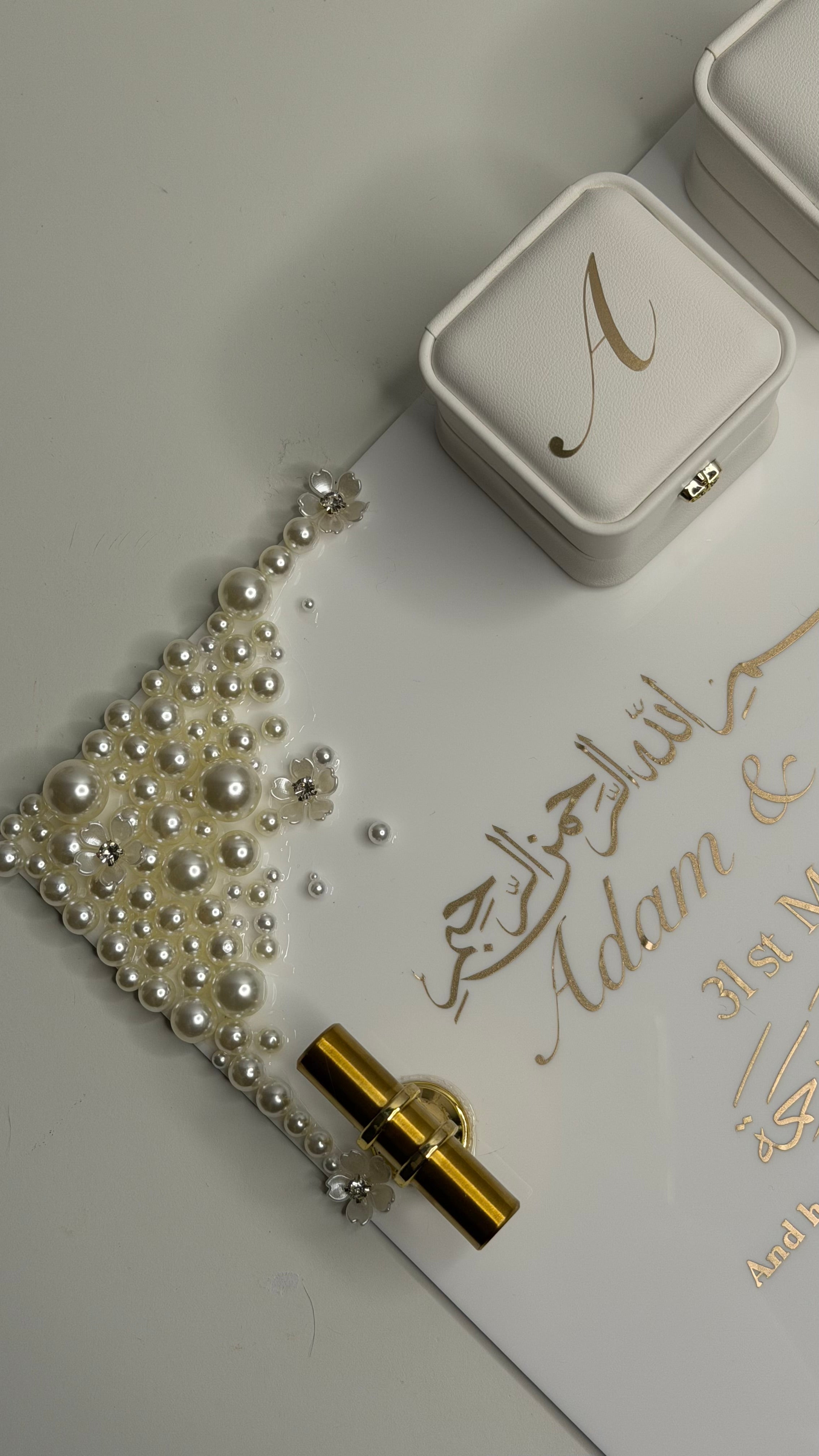 Acrylic Pearled Ring Tray